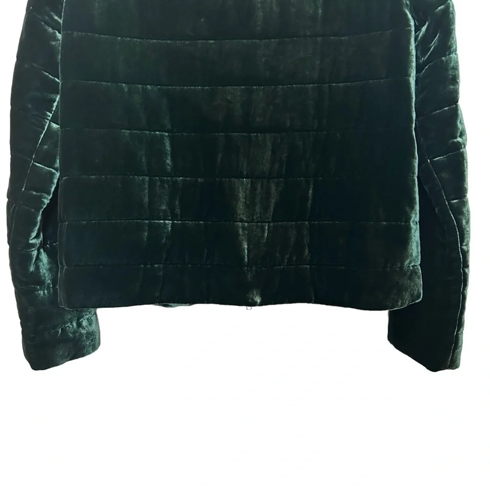 Eileen Fisher Emerald Green Fully Lined Quilted Zip Front Jacket Sz.S/P - Picture 8 of 16